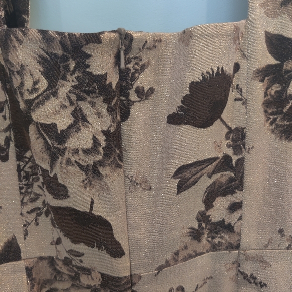 Karen Millen Gold Jacquard cocktail dress, size 10 - Picture 7 of 7